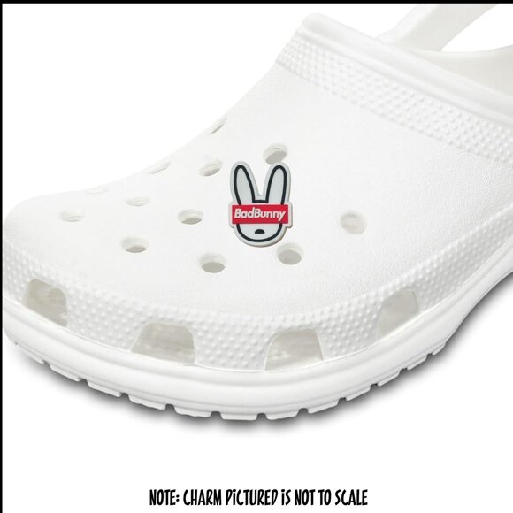 Bad Bunny Croc Charm Supreme Style Logo NWOT - Picture 2 of 3